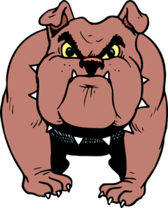 Angry Red Bulldog Clip Art